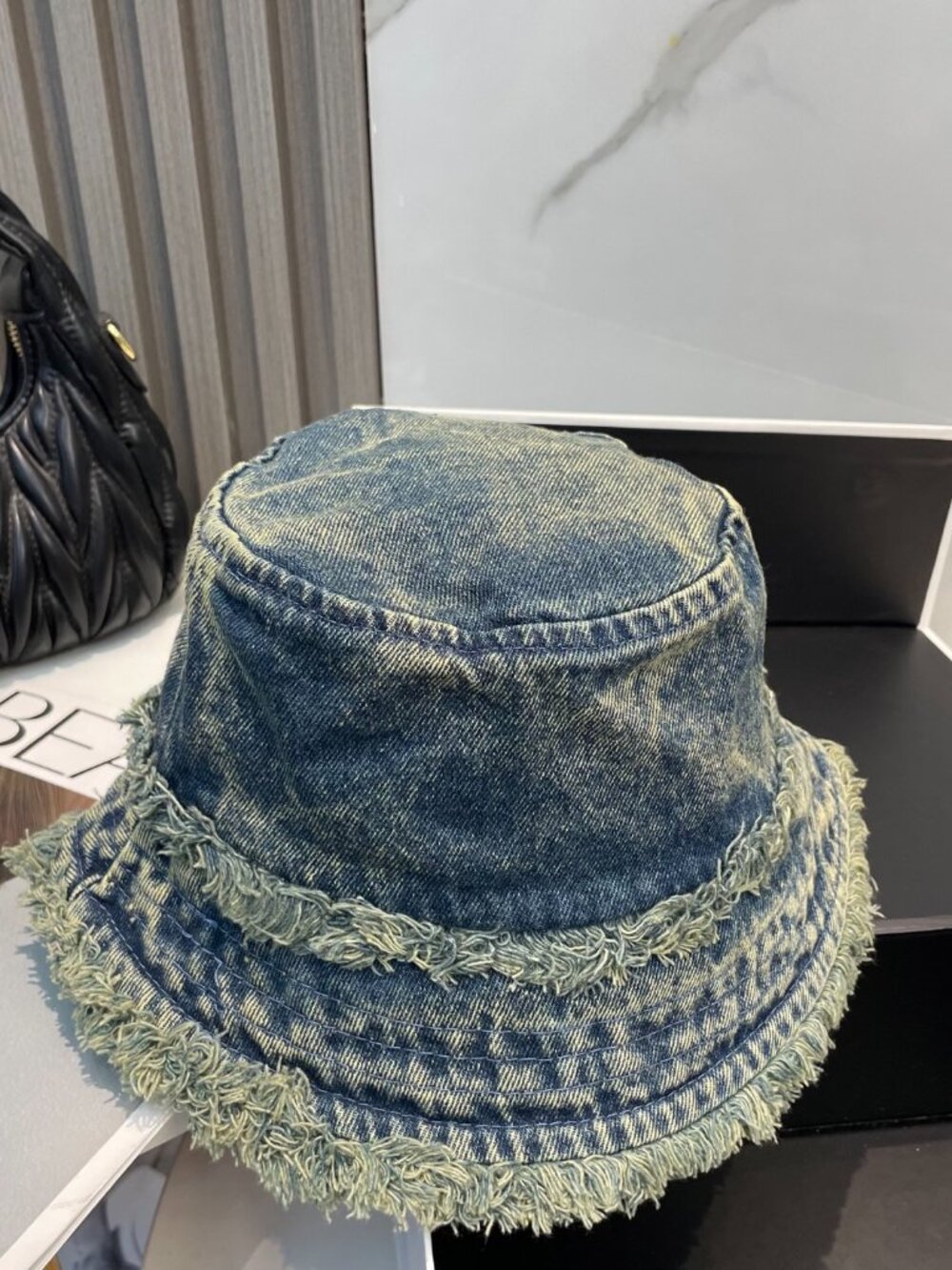 Miu Miu Washed Soft Denim Bucket Hat (Unisex) - Picture 4 of 8